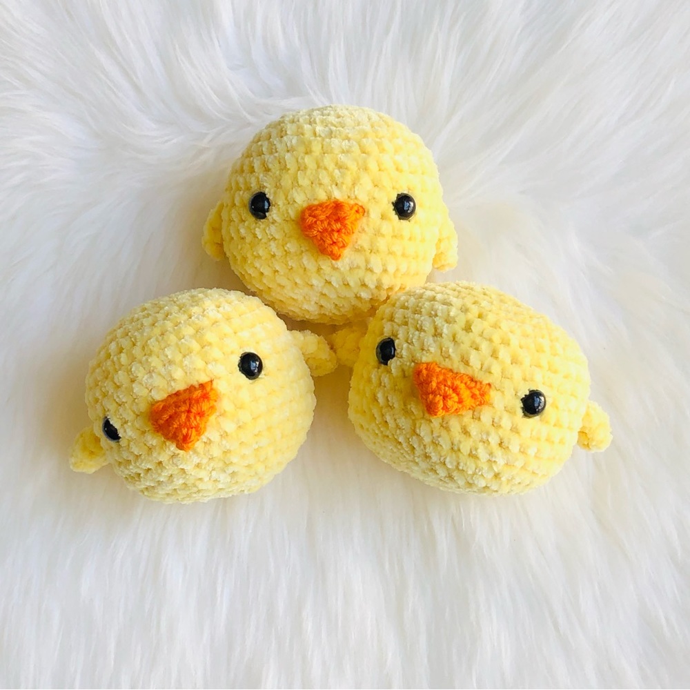 Crochet Plush Baby Chicks 3 pc